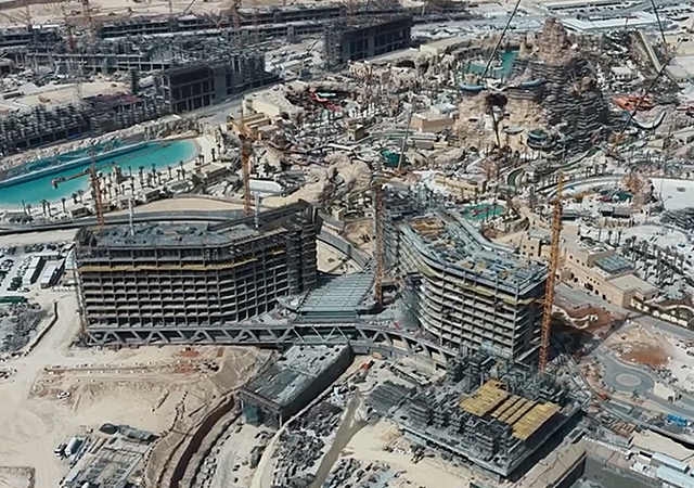 This picture dated June 2025 showcases work in progress at the Qiddiya City site.